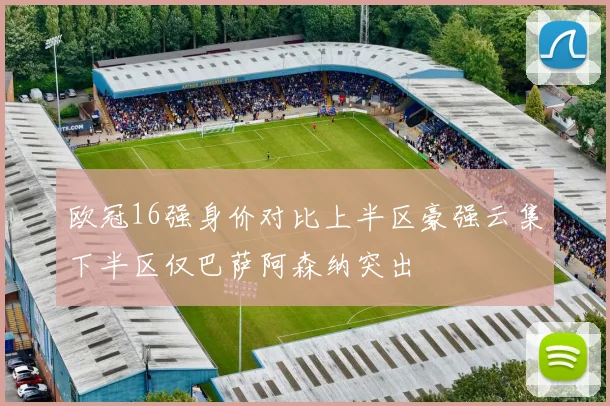 欧冠16强身价对比上半区豪强云集下半区仅巴萨阿森纳突出